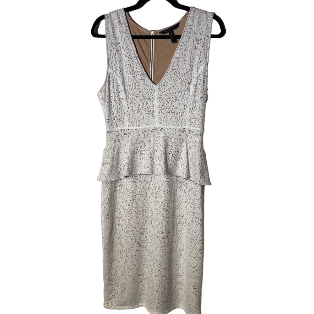 BCBG white lace dress